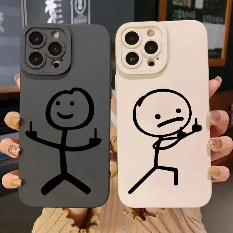 Apple Iphone 15 - غطاء هاتف سيليكون مطفي بتصميم رجل