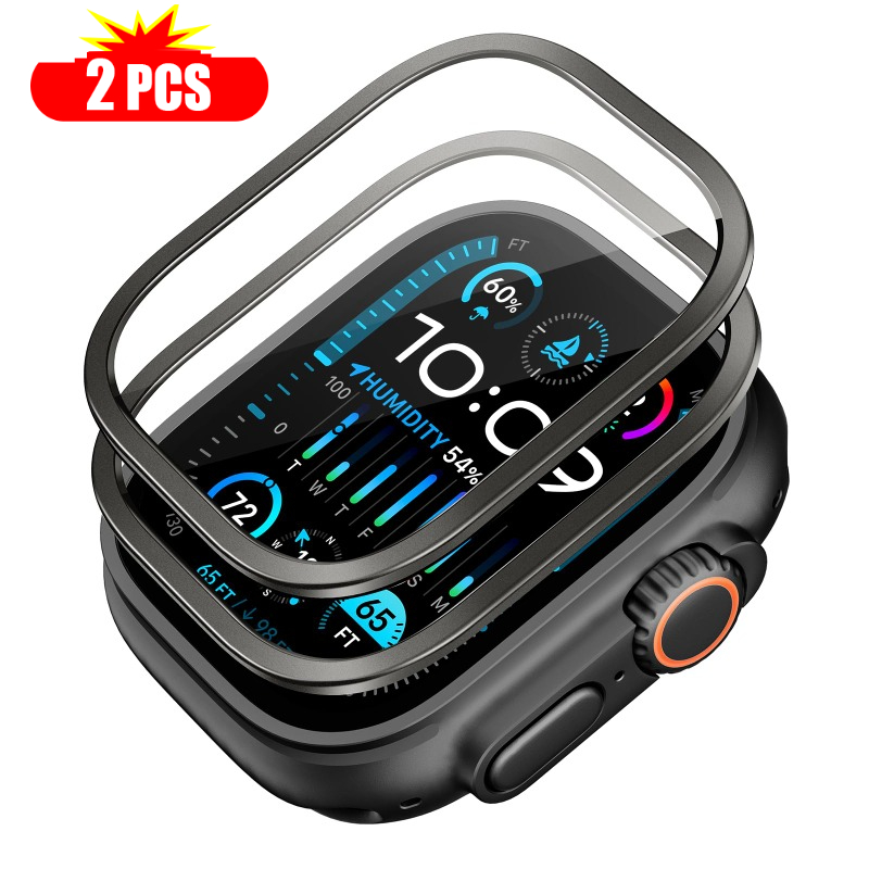 Smart Watch Accessories - 2 قطعة الزجاج المقسى لساعة أبل