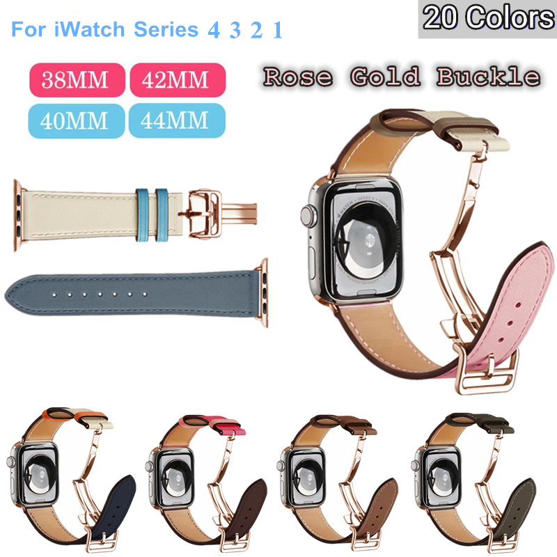 Smartwatch Accessories Shop - ارتفع الذهب مشبك حزام ل أبل