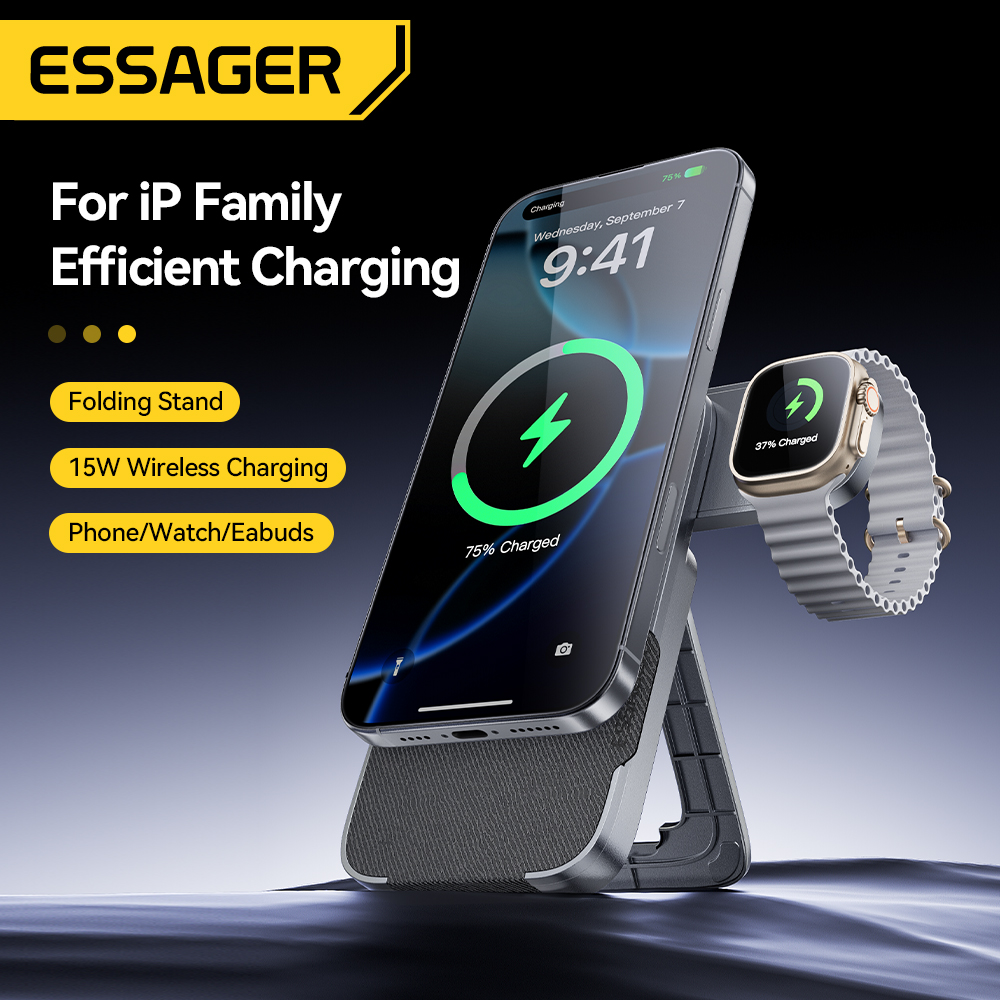 Essager 3 في 1 حامل شاحن لاسلك - مراجعة Smartwatch Ac وسعره