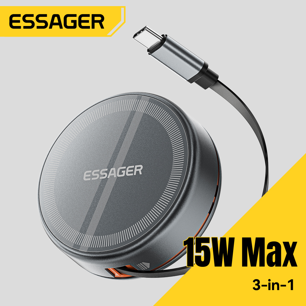 Essager 15W 3 في 1 شاحن لاسلكي - مراجعة Smartwatch Ac وسعره