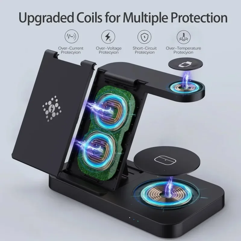 قاعدة شحن لاسلكية للسفر 4 في 1 - مراجعة Smartwatch Ac وسعره