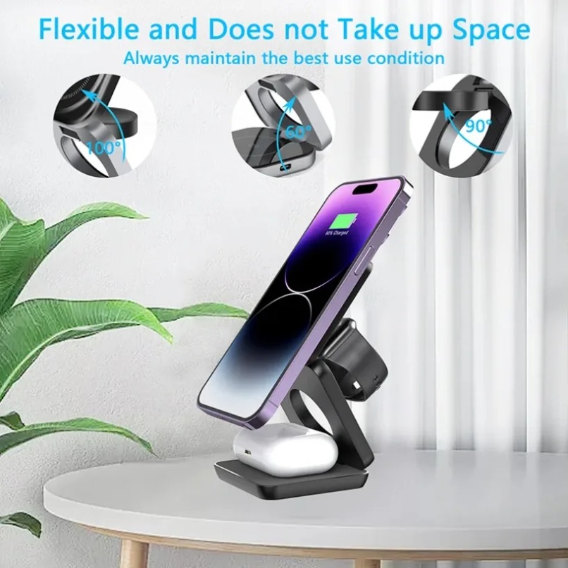 شاحن لاسلكي مغناطيسي قابل للطي - مراجعة Smartwatch Ac وسعره